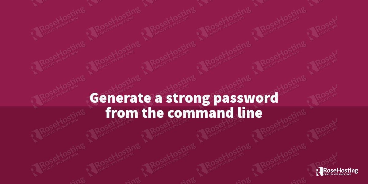 Generate a random password from the command line in Linux