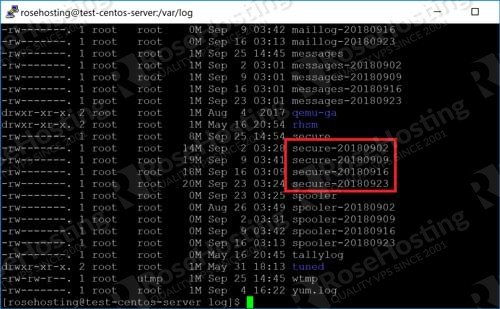 Log files with date stamp