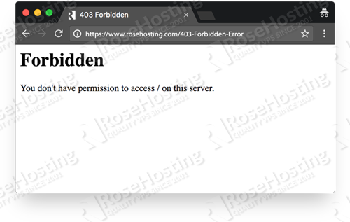 403 forbidden error