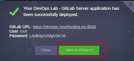 devops lab gitlab installation on cloud rosehosting