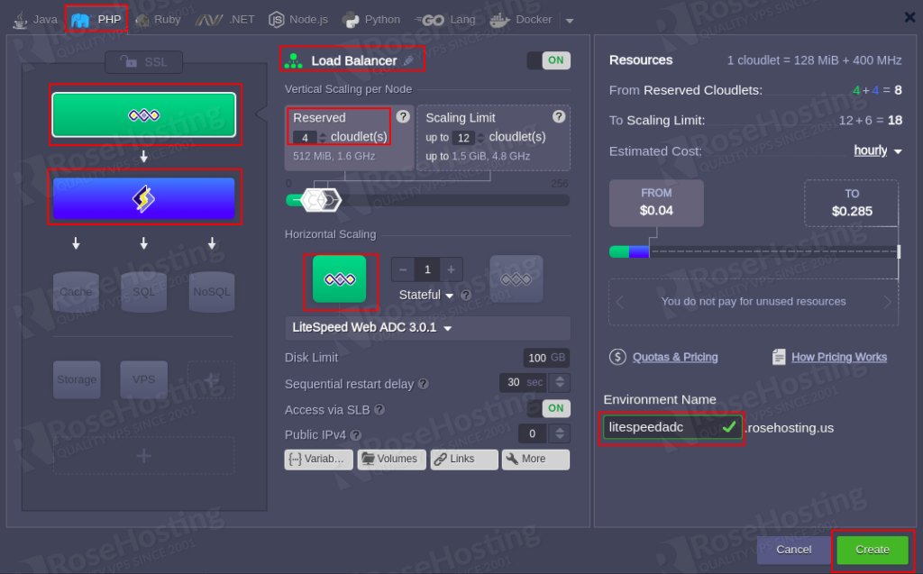 litespeed adc load balancer