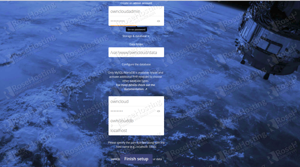 owncloud installation