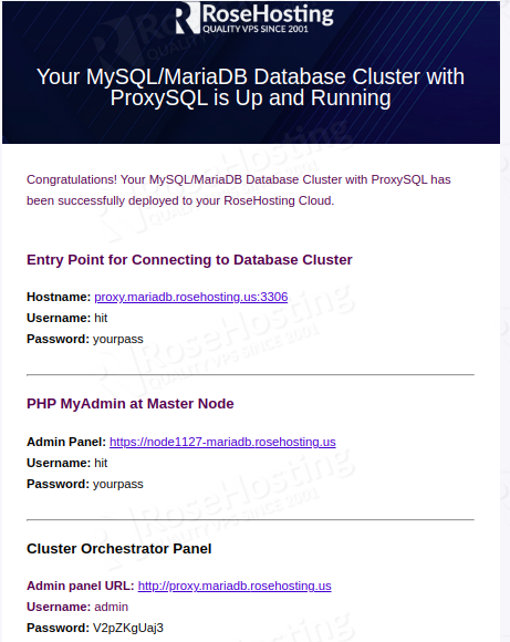 setup components for mariadb/mysql auto-сlustering with load balancing and replication