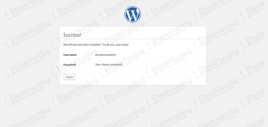 wordpress installation step 3