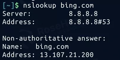 nslookup for bing.com