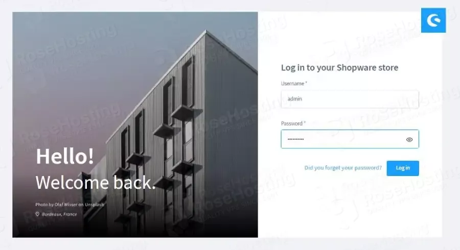 shopware store login