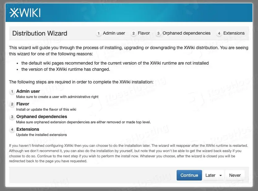 xwiki distribution wizard